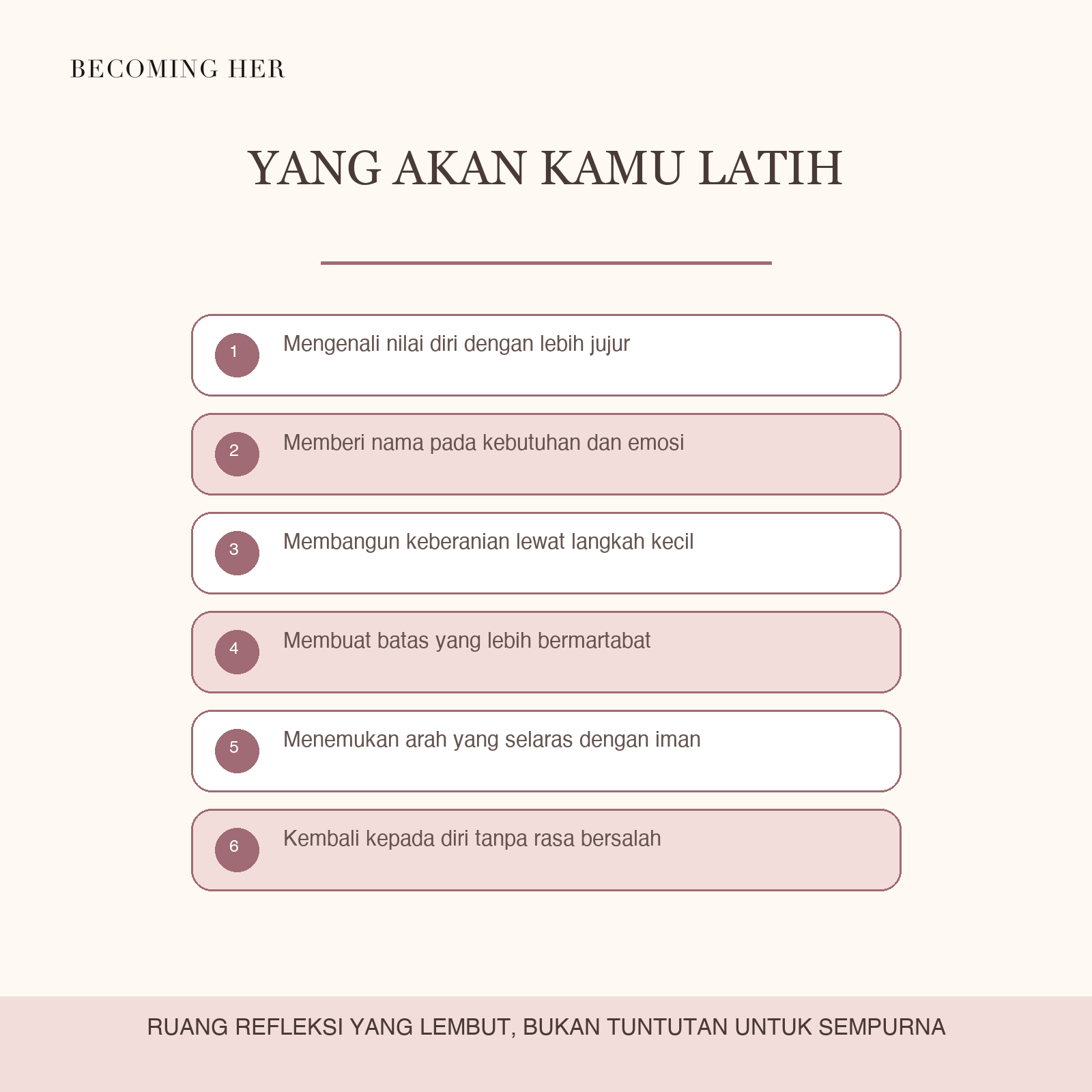 Becoming Her - Jurnal Refleksi 30 Hari Bersama Al-Qur'an