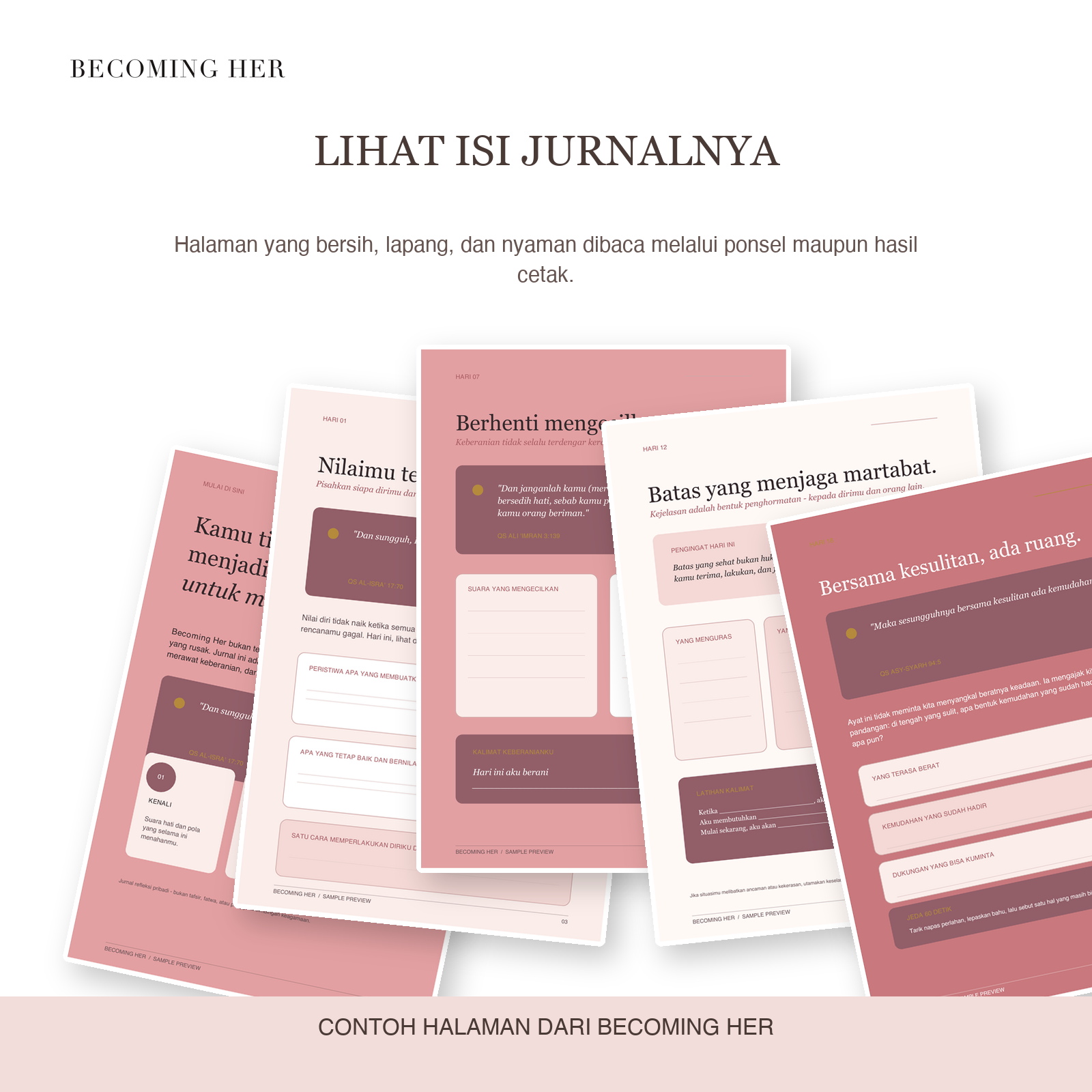 Becoming Her - Jurnal Refleksi 30 Hari Bersama Al-Qur'an